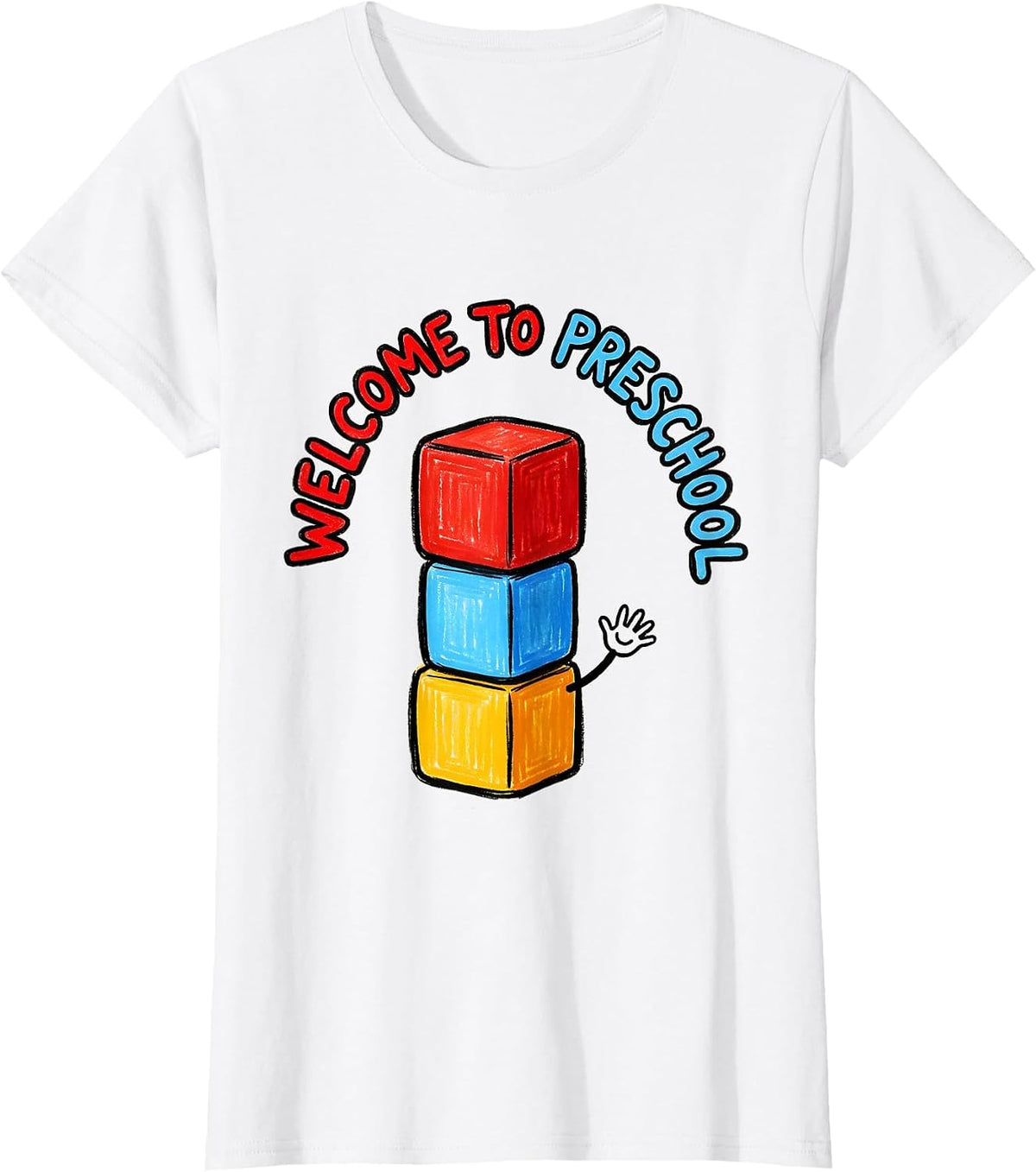 Women's Welcome To Preschool Naive Kidcore Teacher Appreciation Gift T-Shirt - White
