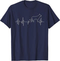 German Shepherd Pulse Heartbeat - Dog Lover Pet Owner T-Shirt - Navy Blue