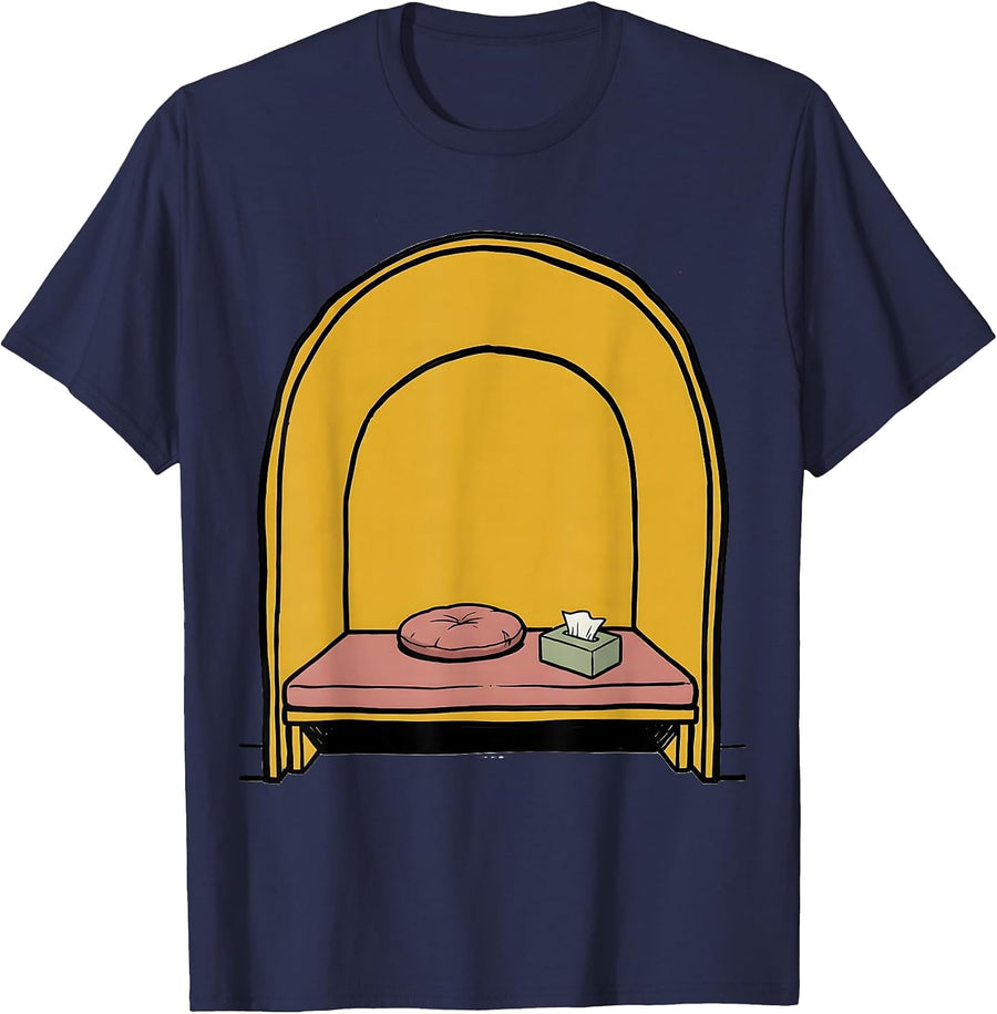 Rounded Window Nook Marker Outline School Counselor Support T-Shirt - Navy Blue