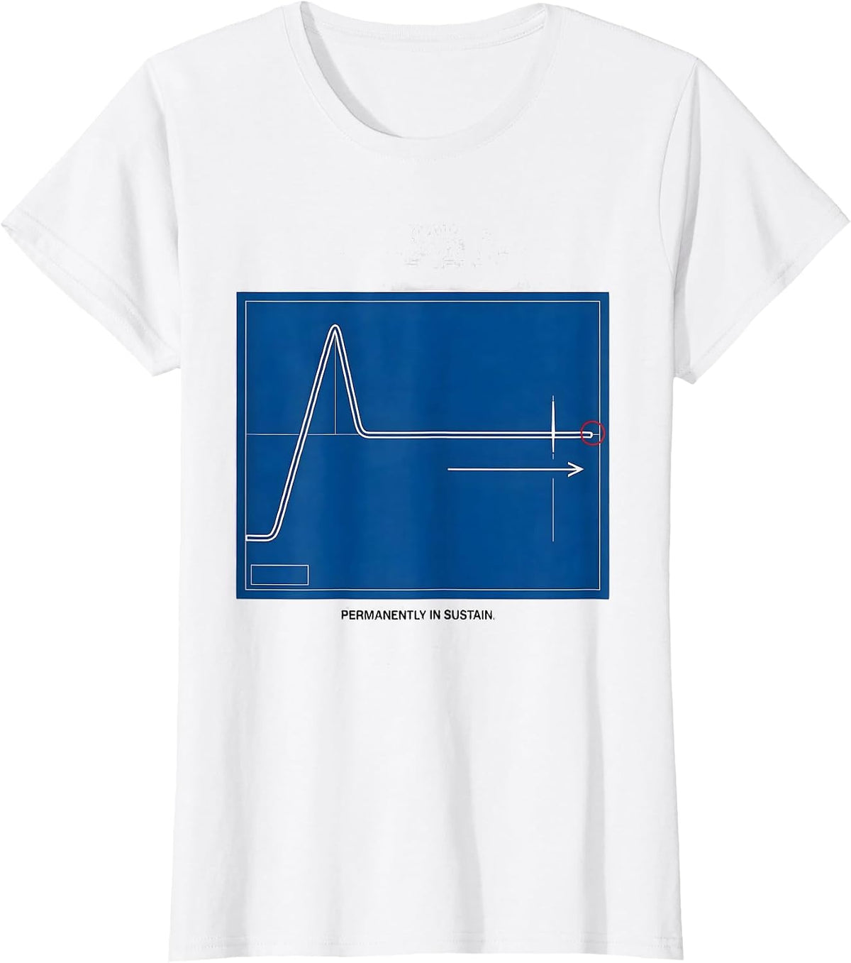 Permanently In Sustain Technical Blueprint DJ Gift Retro T-Shirt - White