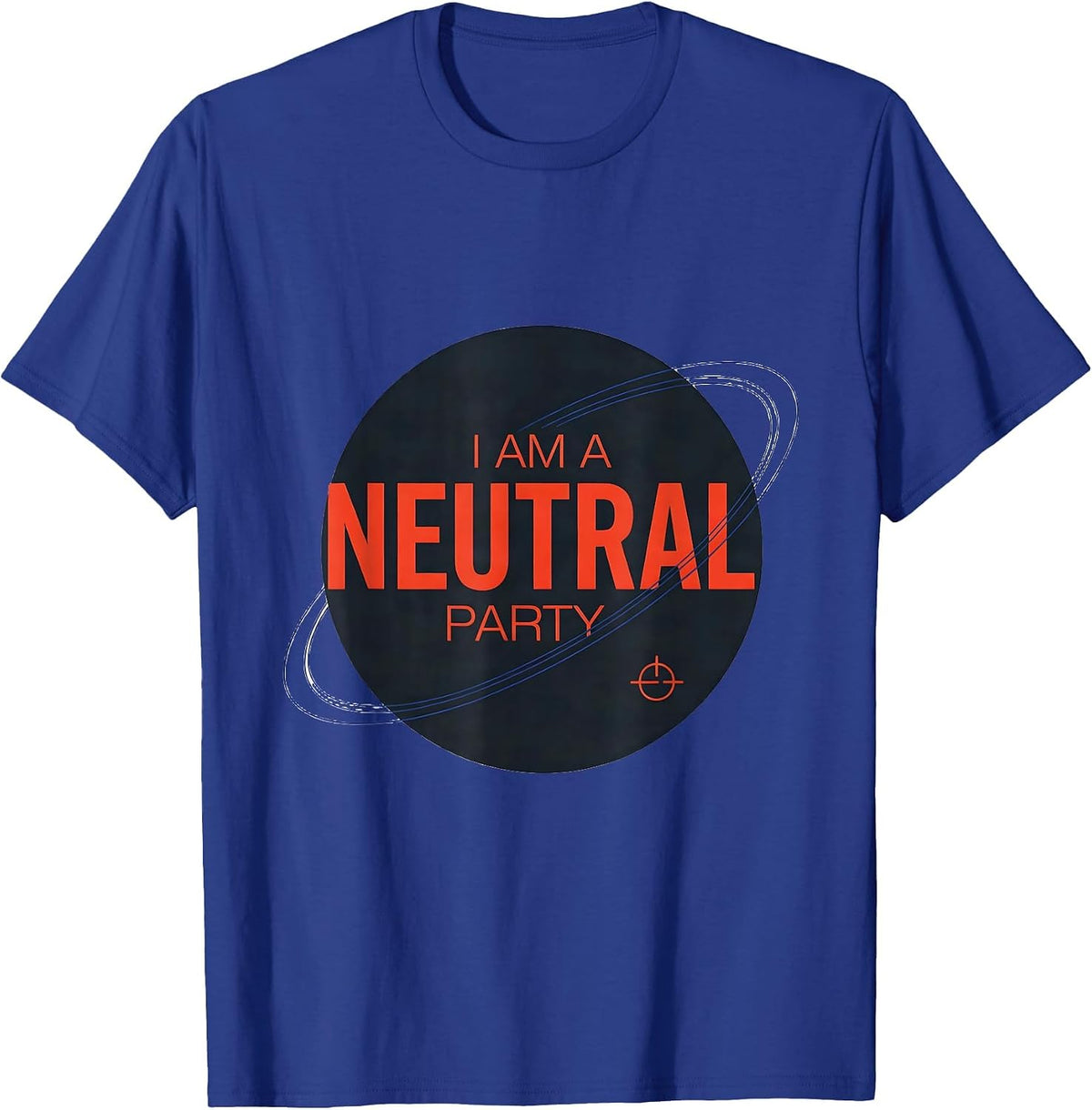 Men's I Am A Neutral Party Funny Science Nerd Pun Gift T-Shirt - Royal Blue