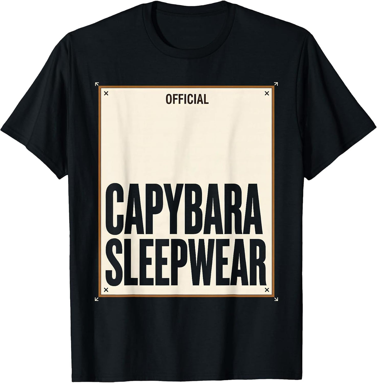 Men's Official Capybara Sleepwear Cute Capybara Nap Lover Pajama T-Shirt - Black