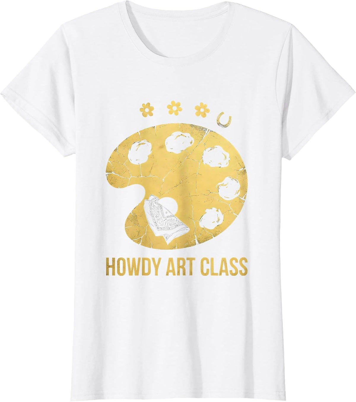Howdy Art Class Boho Western Grade-Level Teacher T-Shirt - White
