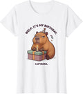 Women's welp it's my birthday capybara cute kawaii birthday girl T-Shirt - White