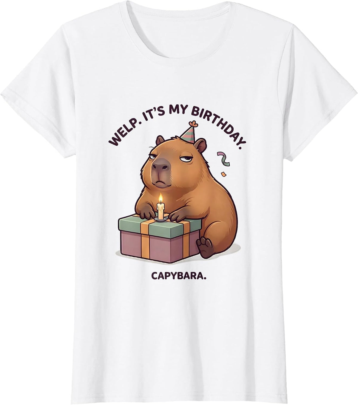 Women's welp it's my birthday capybara cute kawaii birthday girl T-Shirt - White
