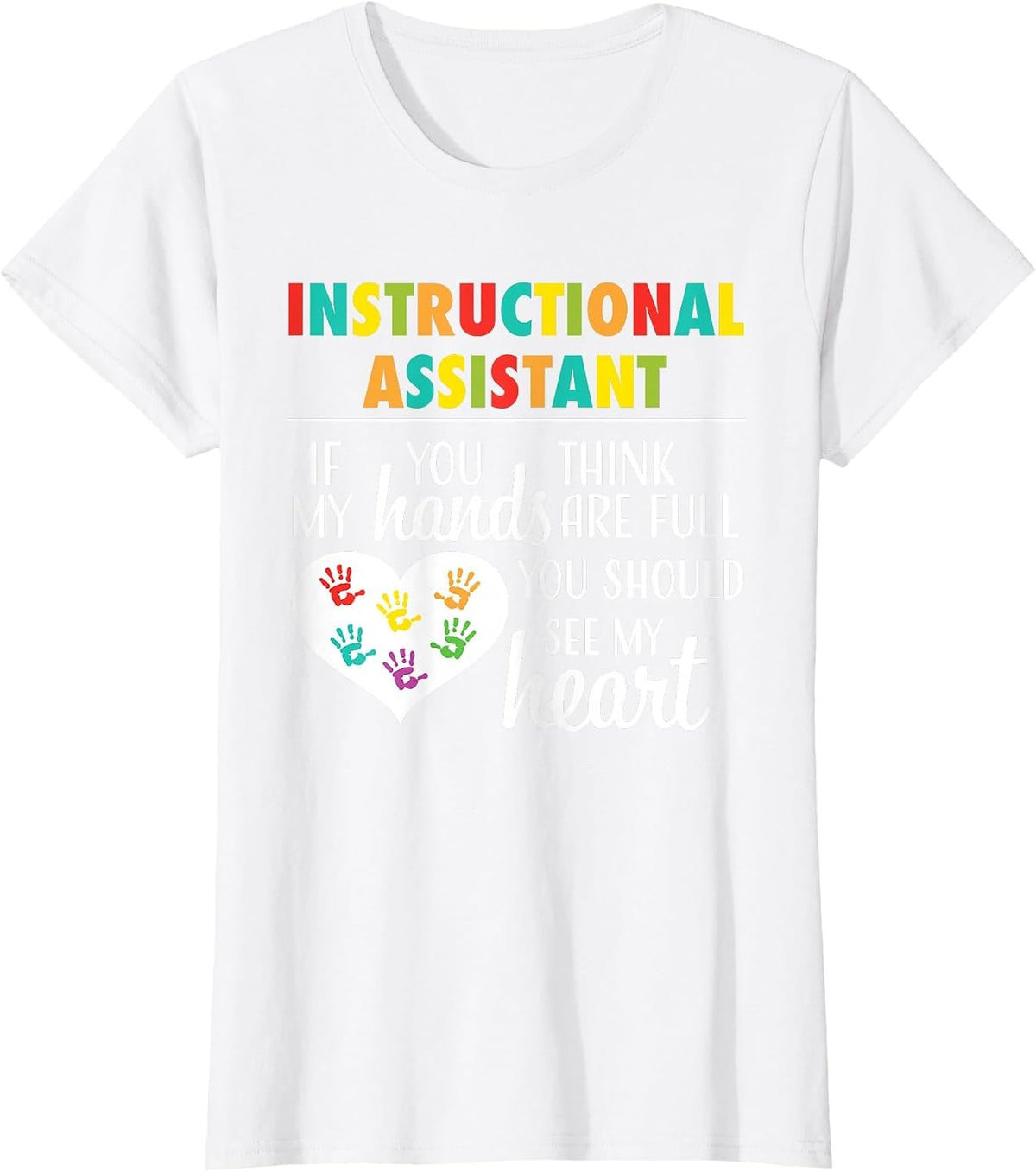 Cute Instructional Assistant Instructional Coach Teacher T-Shirt - White