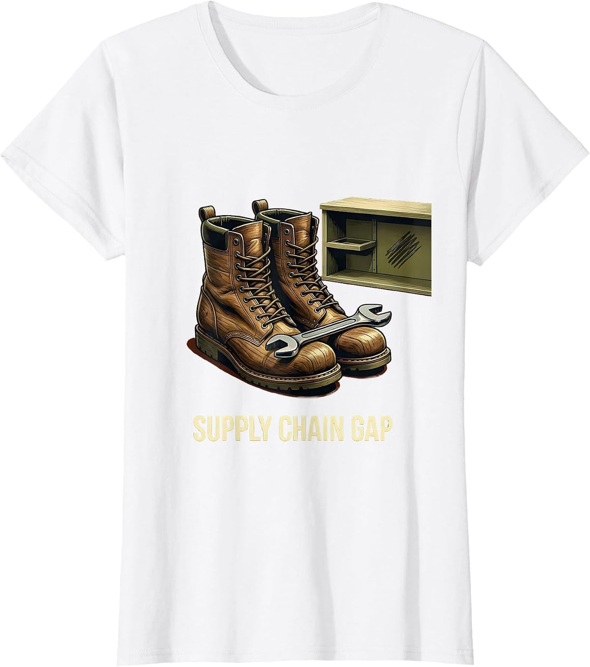 Women's Supply Chain Gap Funny Auto Mechanic Men Auto Technician Dad T-Shirt - White