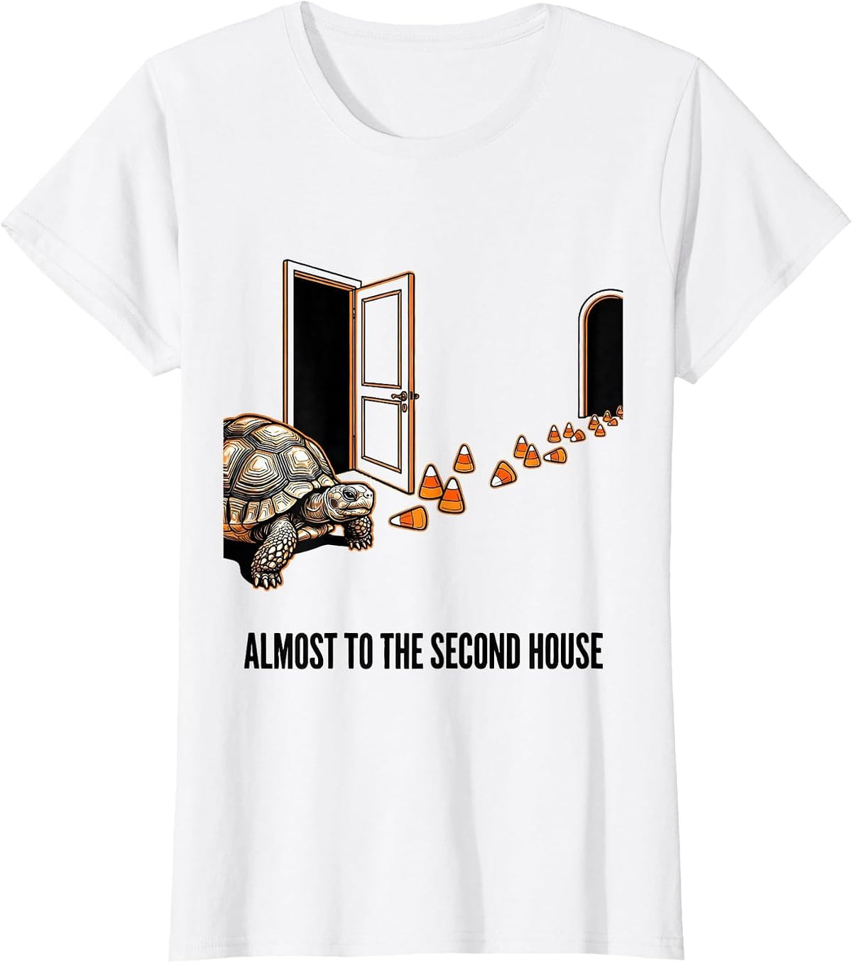 Almost To The Second House Funny Halloween Turtle Costume T-Shirt - White