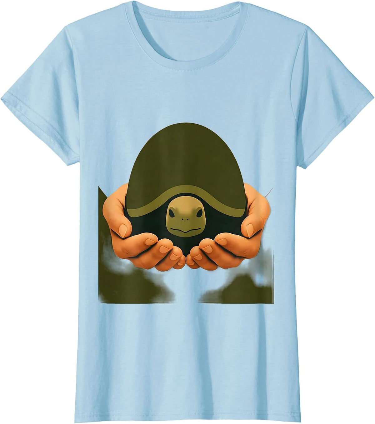 Be Kind Turtle Road Crossing Graphic T-Shirt - Baby Blue