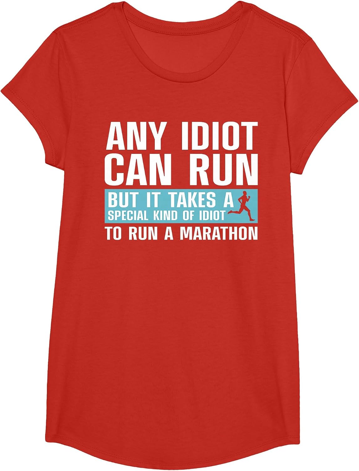 Funny Marathon Art for Men Women Marathoner Running Finisher T-Shirt - Girls Red