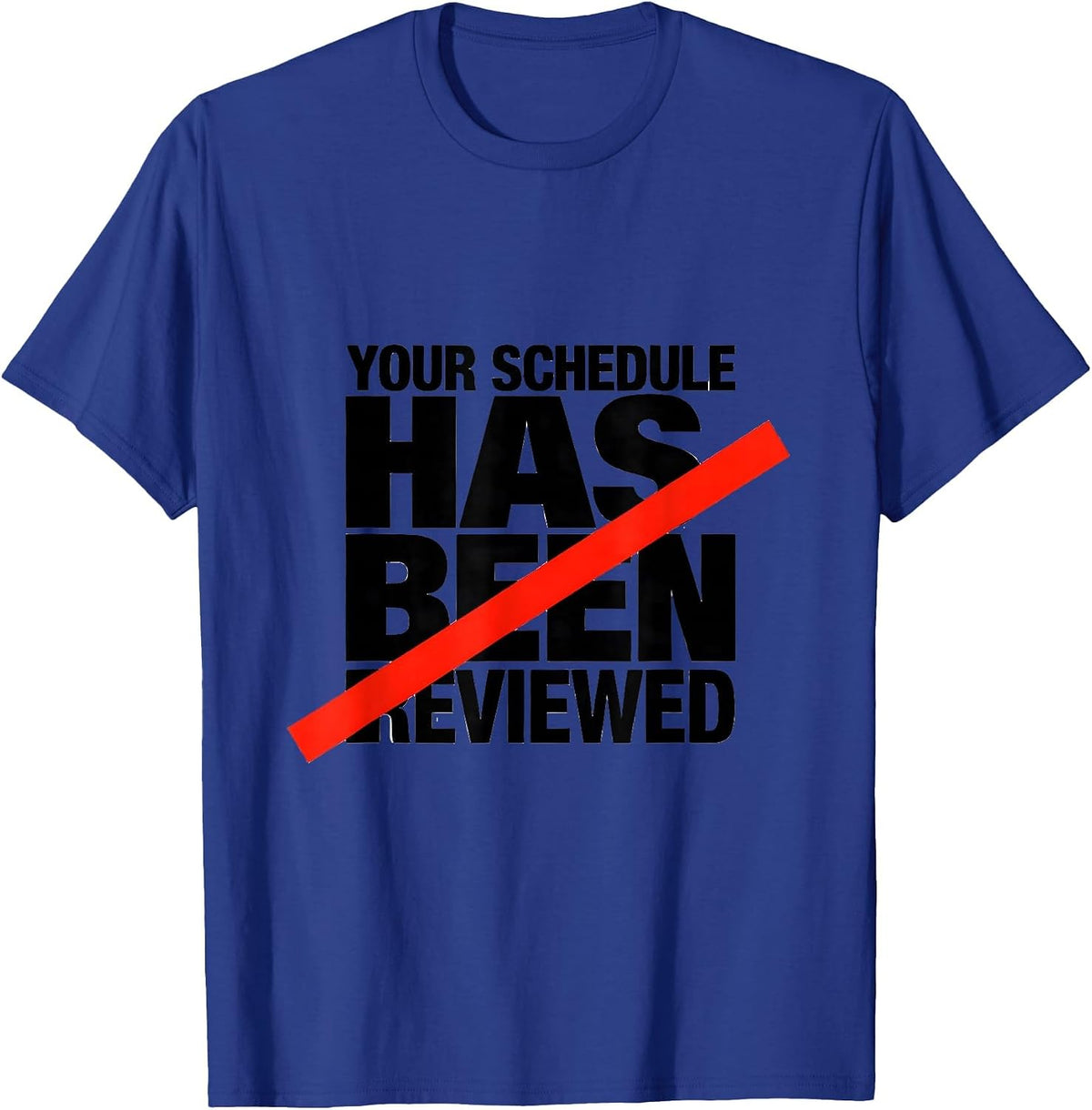 Your Schedule Has Been Reviewed Groovy School Counselor Back T-Shirt - Royal Blue