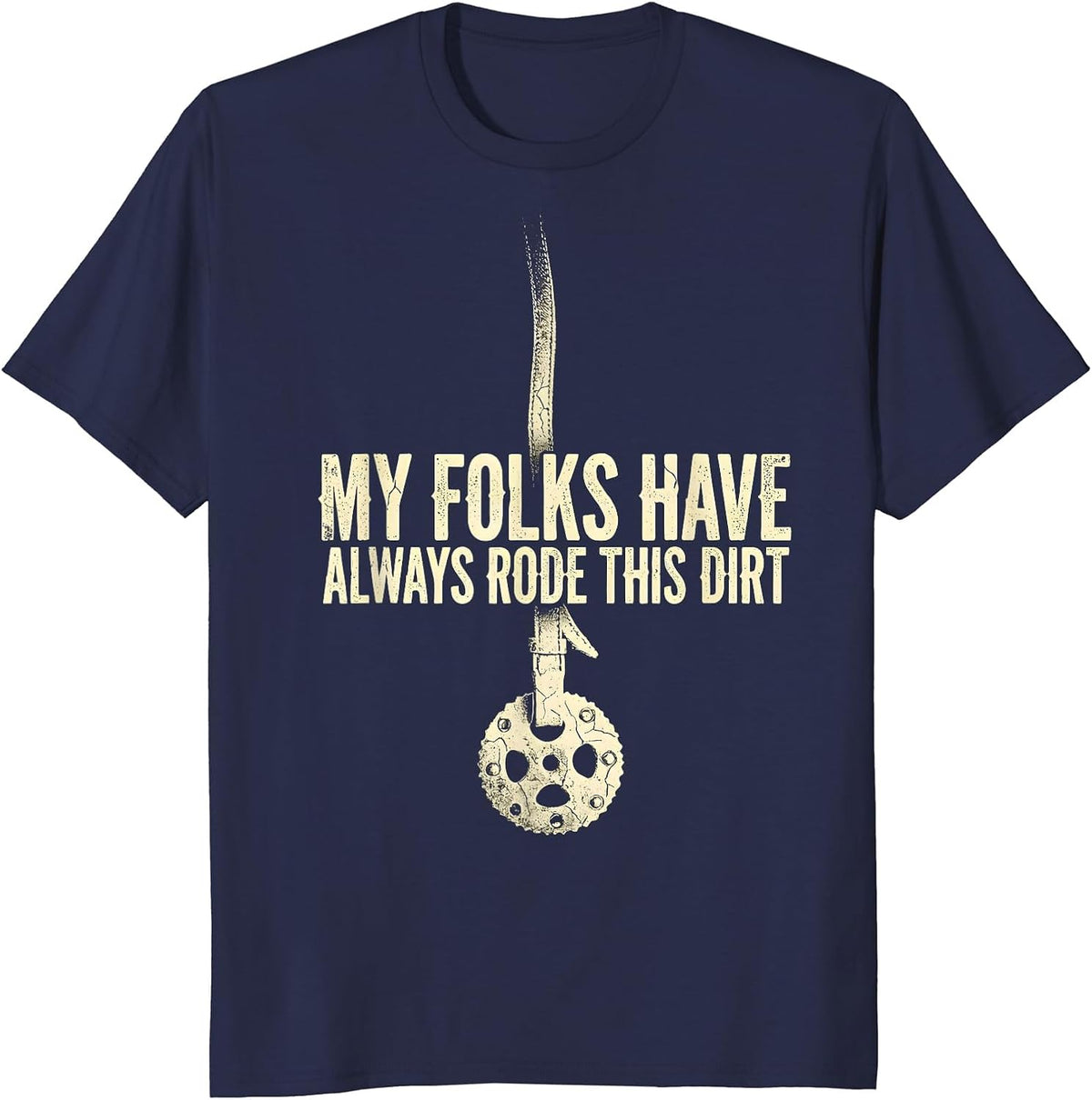 Men's My Folks Have Always Rode This Dirt Boho Western Cowgirl T-Shirt - Navy Blue