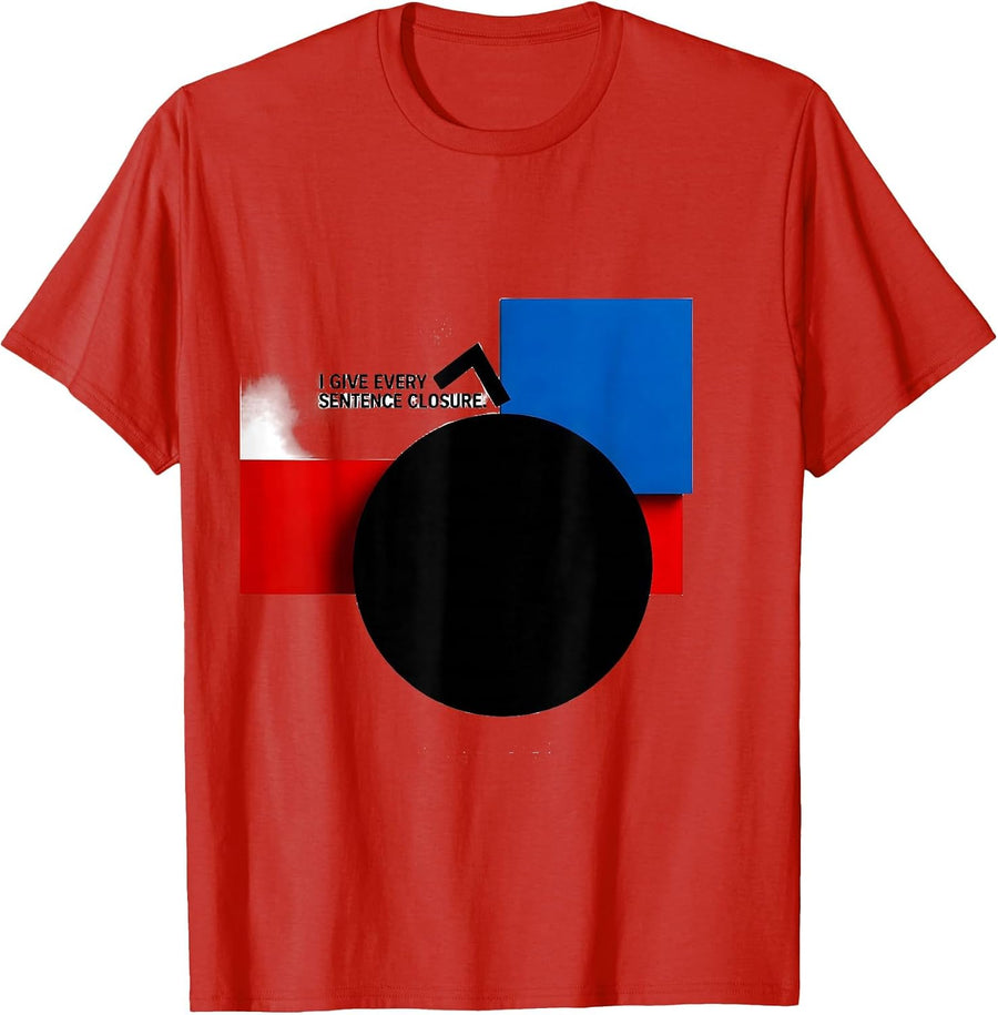 Men's I Give Every Sentence Closure Funny Grammar Teacher Humor T-Shirt - Red