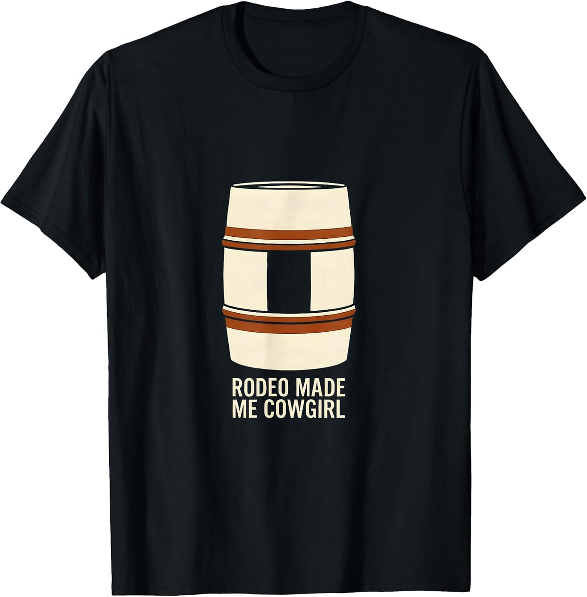 Men's Rodeo Made Me Cowgirl Vintage Western Cowgirl Humor T-Shirt - Black