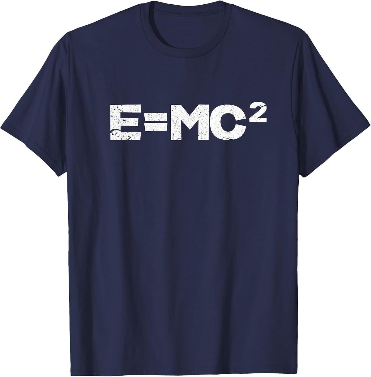 E Mc2 Funny Science Math Teacher Student T-Shirt - Navy Blue