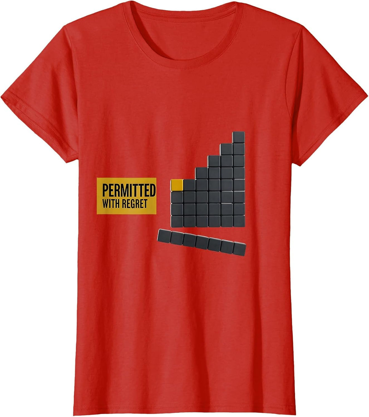 Permitted, With Regret Funny Periodic Table Chemistry T-Shirt - Red