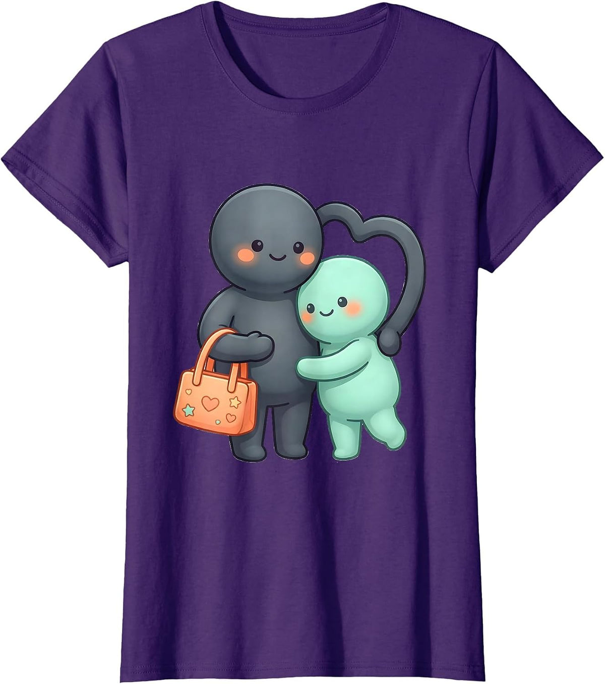 Women's Para Support Squad Kawaii Paraeducator Appreciation T-Shirt - Purple