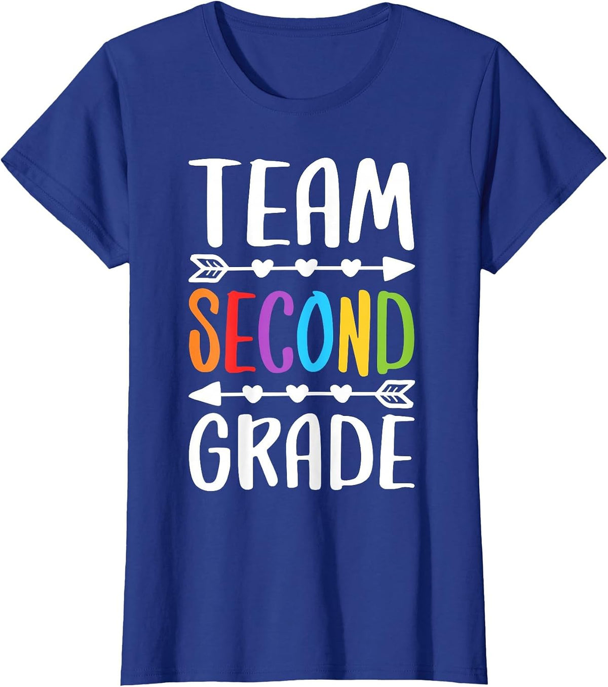Team Second Grade Shirt 2nd Grade Teacher Boy Girl Student T-Shirt - Royal Blue