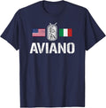 Support Deployed in Italy Military Deployment in Aviano T-Shirt - Navy Blue