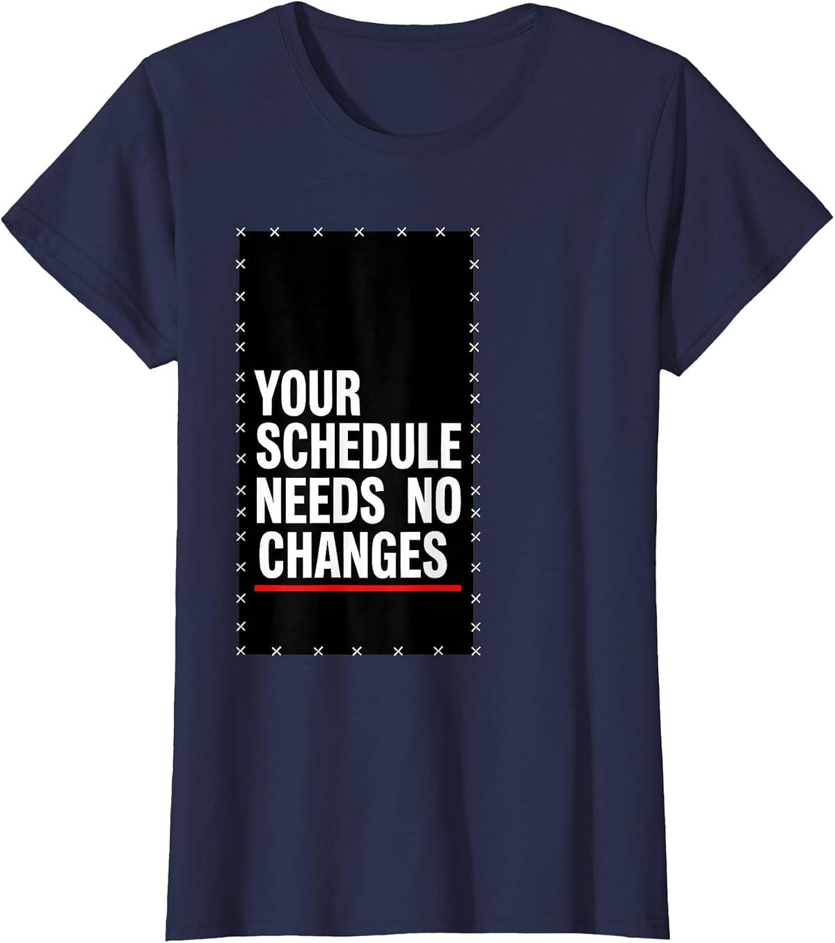 Women's Your Schedule Needs No Changes Retro Groovy School Counselor T-Shirt - Navy Blue