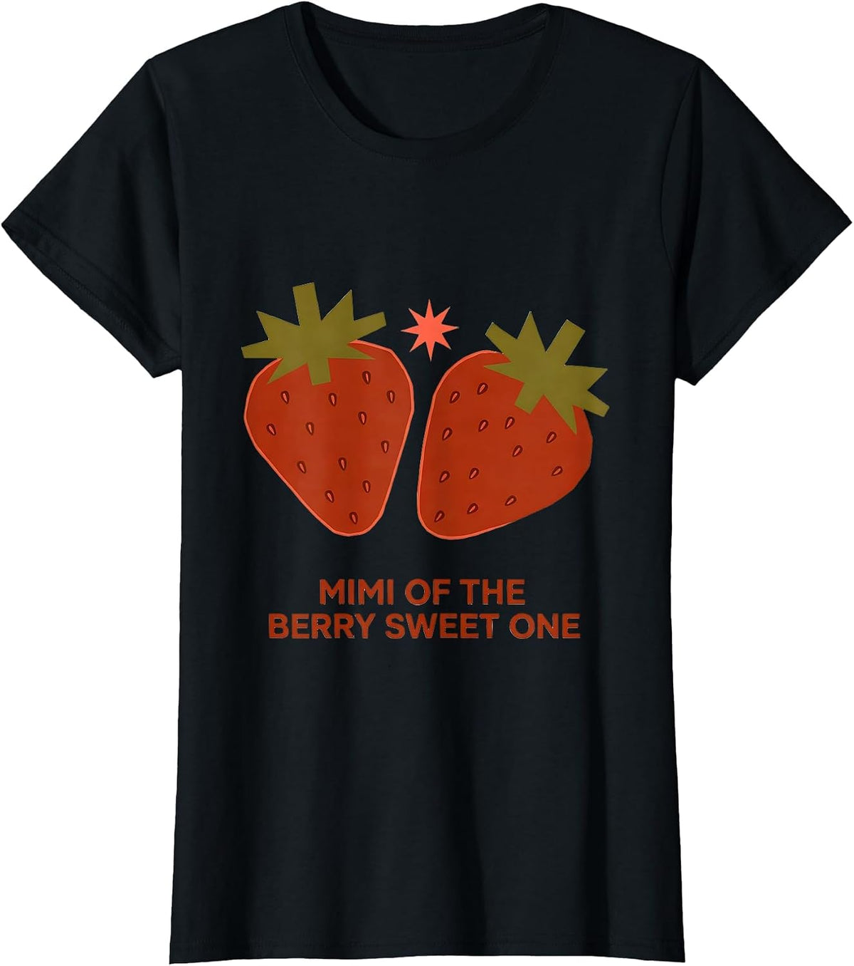 Mimi Of The Berry Sweet One Midcentury Modern First Birthday T-Shirt - Black