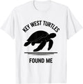 Men's Key West Turtles Found Me Silhouette Sea Turtle Lover Beach T-Shirt - White