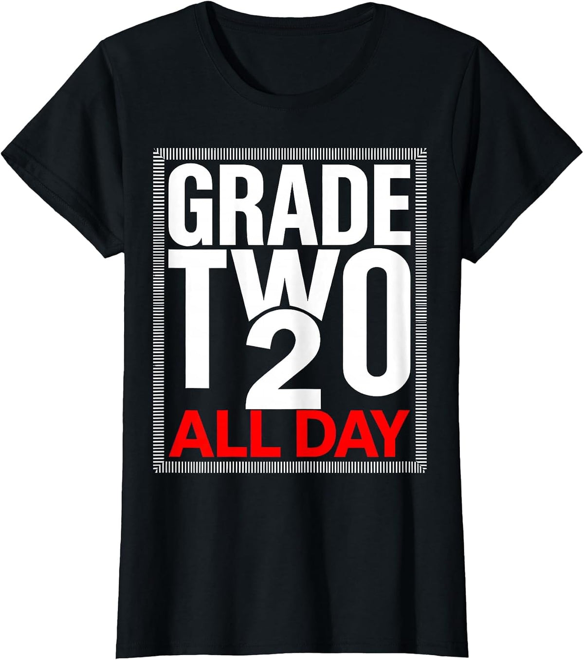 Grade Two All Day Second Grade Teacher Design T-Shirt - Black