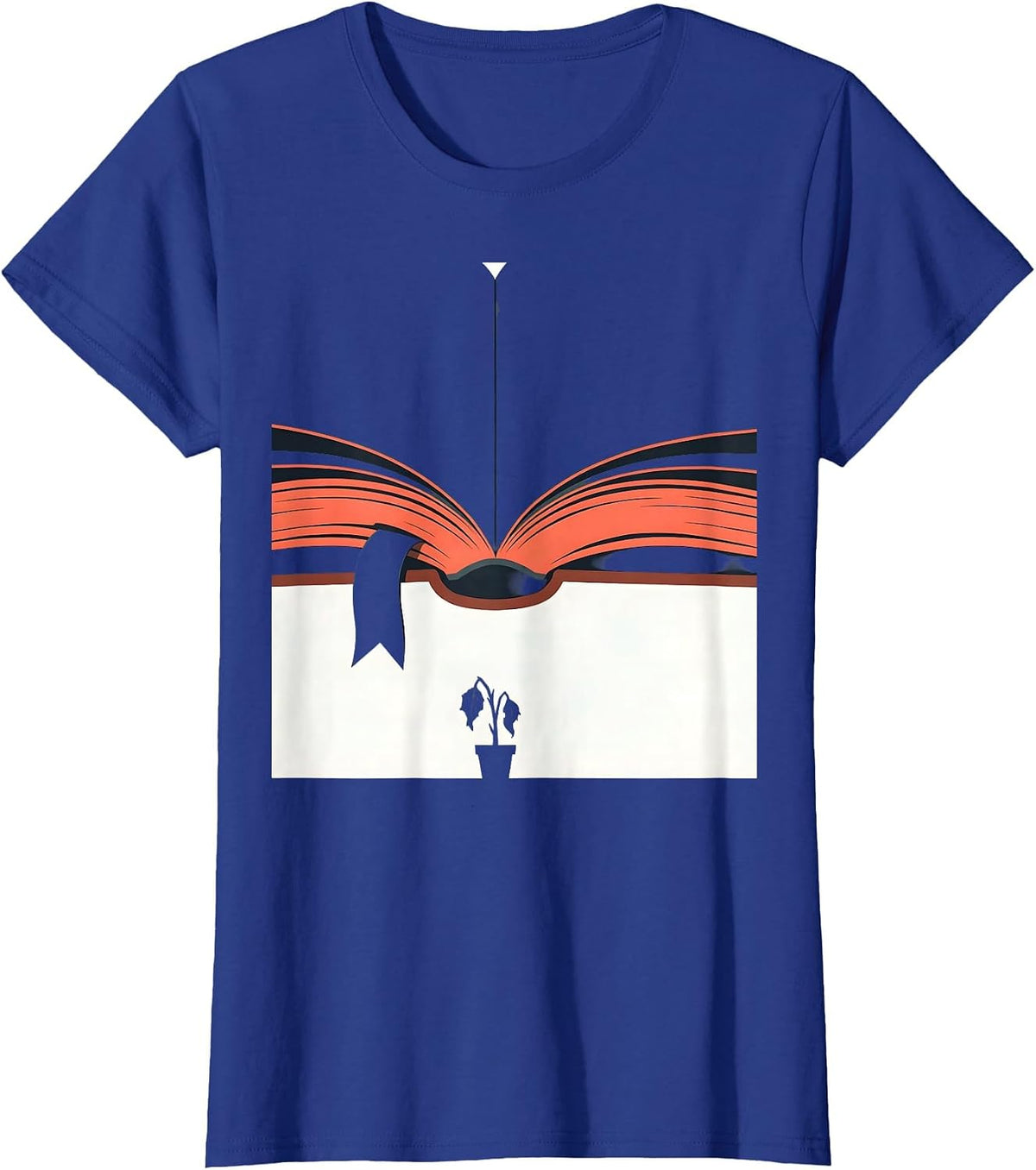 Women's Open Book Reader Funny Bookworm Gift T-Shirt - Royal Blue