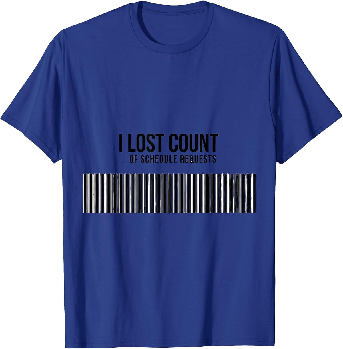 Men's I Lost Count Of Schedule Requests Groovy School Counselor T-Shirt - Royal Blue