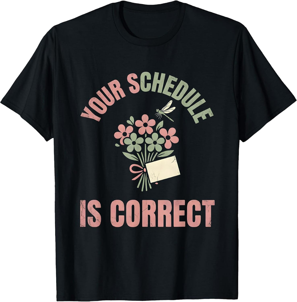 Men's Your Schedule Is Correct Floral Boho School Counselor T-Shirt - Black