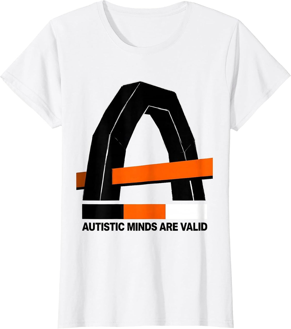 Women's Autistic Minds Are Valid Brutalist Neurodiversity Awareness T-Shirt - White