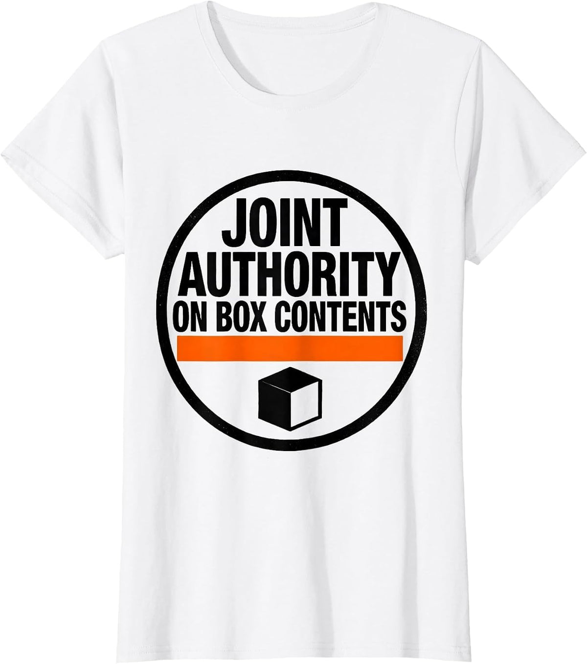 Joint Authority on Box Contents Brutalist Quantum Physics T-Shirt - White