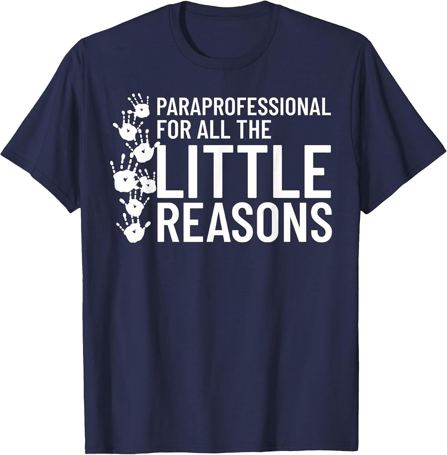 Paraprofessional Educator Teacher para Classroom Assistant T-Shirt - Navy Blue