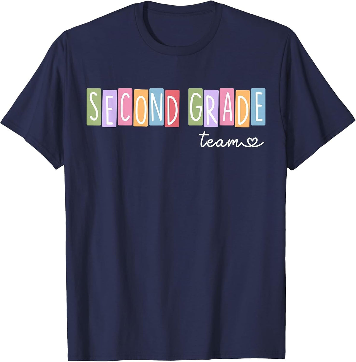 Second Grade Team 2nd Grade Teacher Girls Boys T-Shirt - Navy Blue
