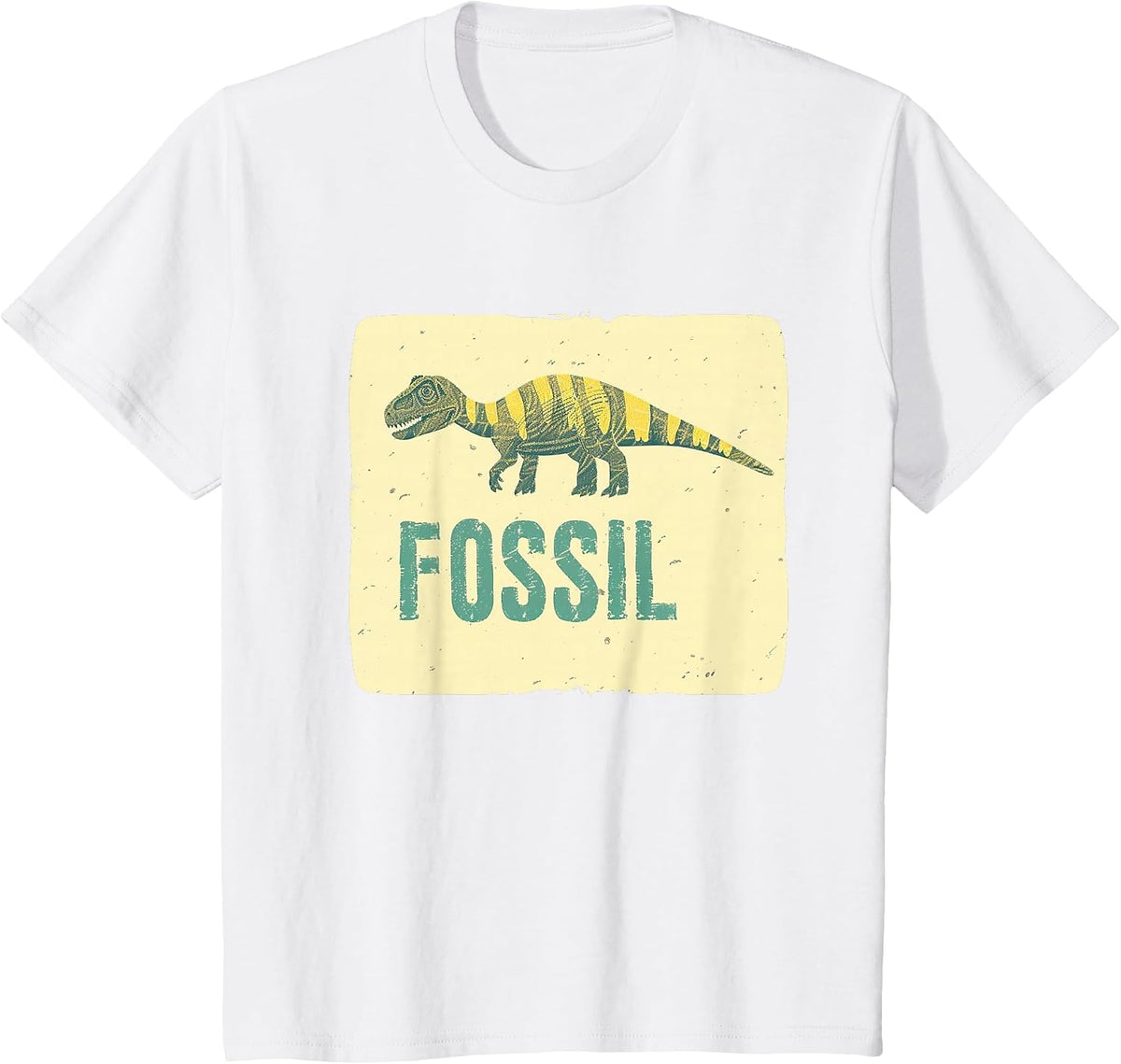 Funny Dinosaur Fossil Costume for Adults and Kids T-Shirt - White