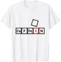 Men's CaFFeIn Swiss International Periodic Table Chemistry Pun T-Shirt - White