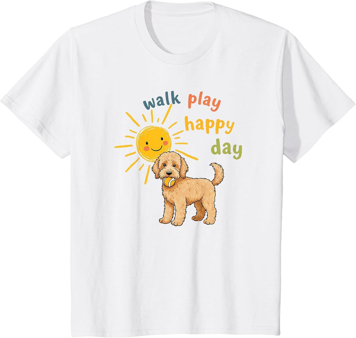 Golden Doodle Dog, Cockapoo, Poodle, Dog Lover T-Shirt - White