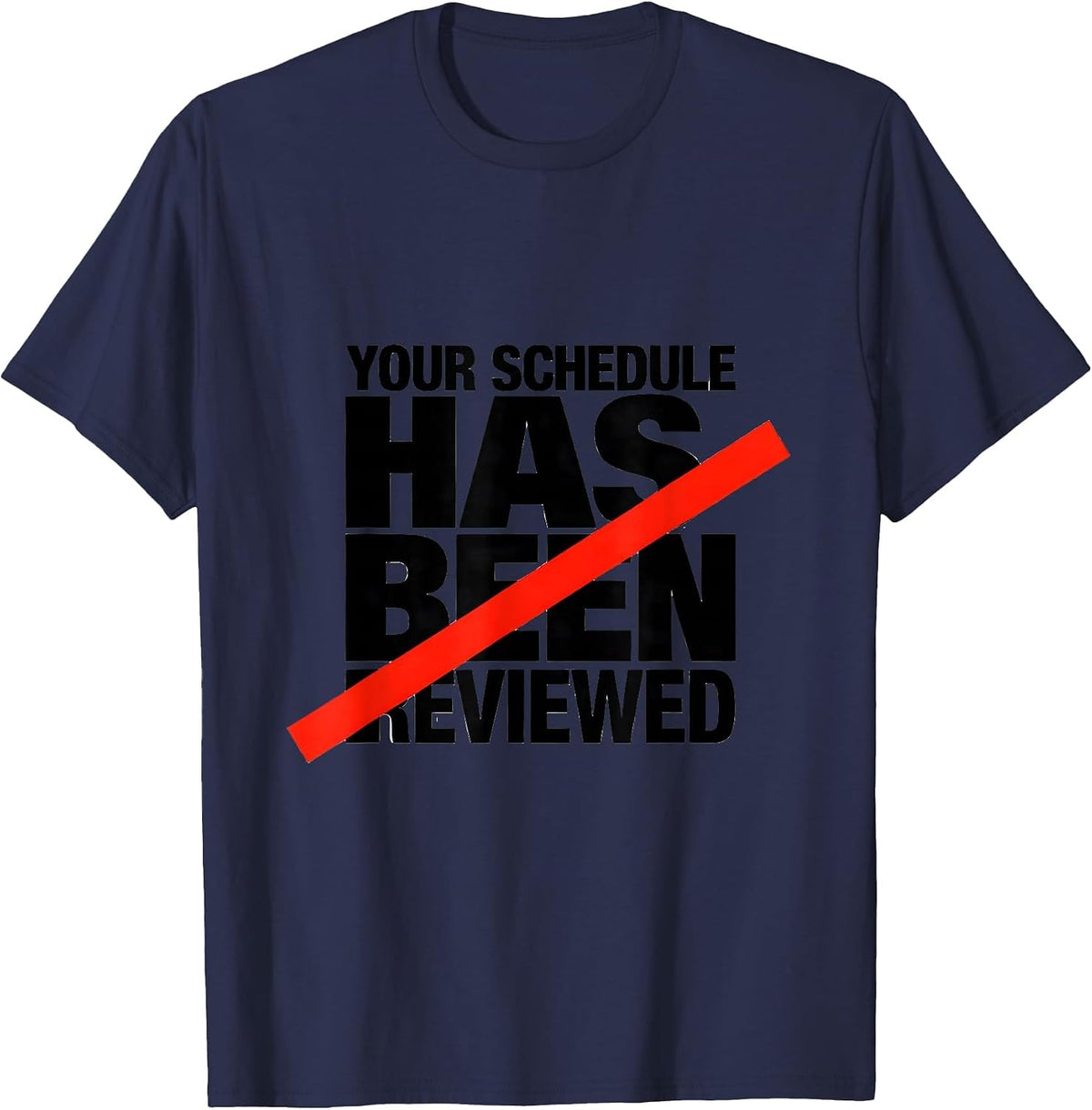 Your Schedule Has Been Reviewed Groovy School Counselor Back T-Shirt - Navy Blue