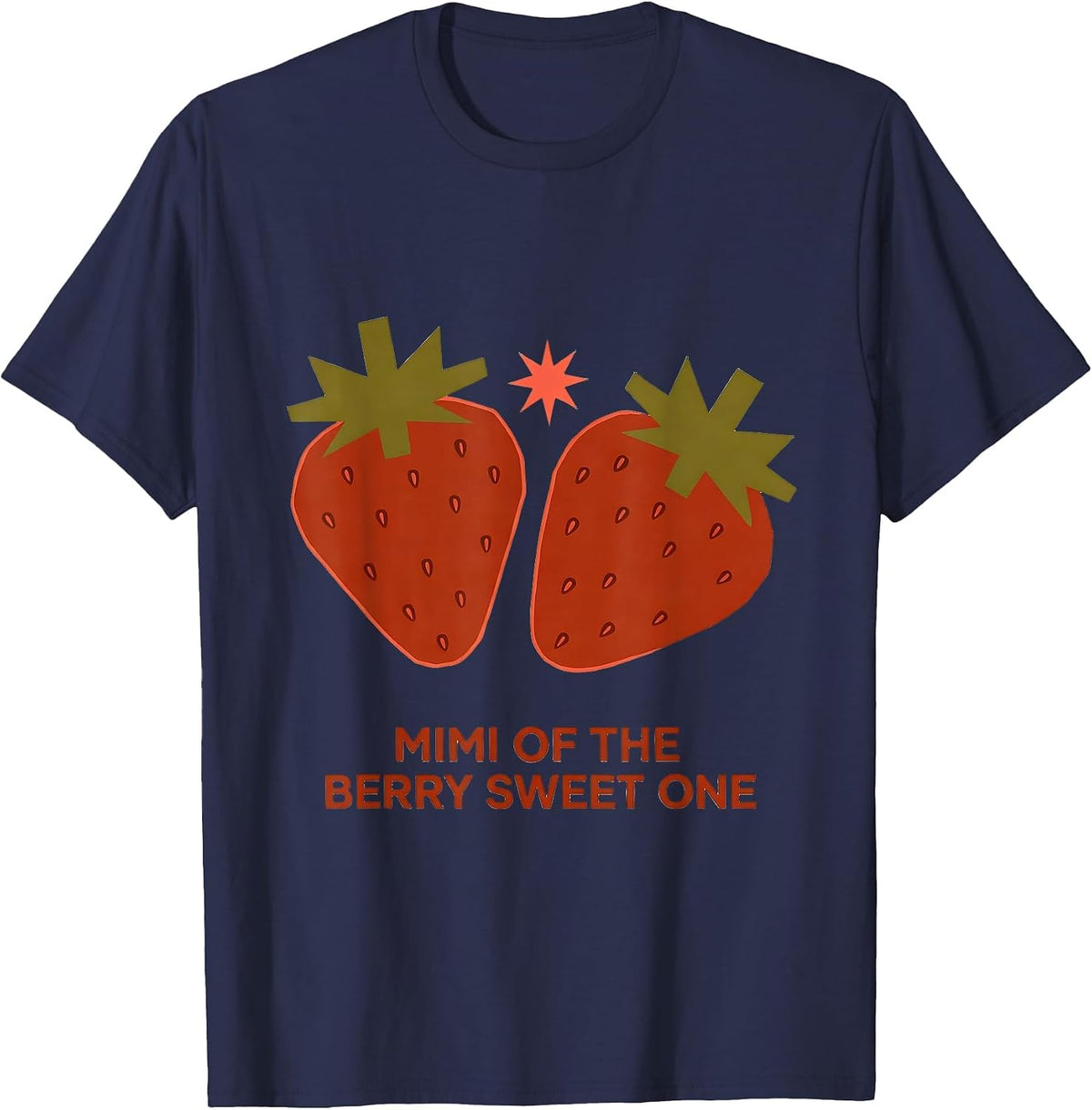 Mimi Of The Berry Sweet One Midcentury Modern First Birthday T-Shirt - Navy Blue