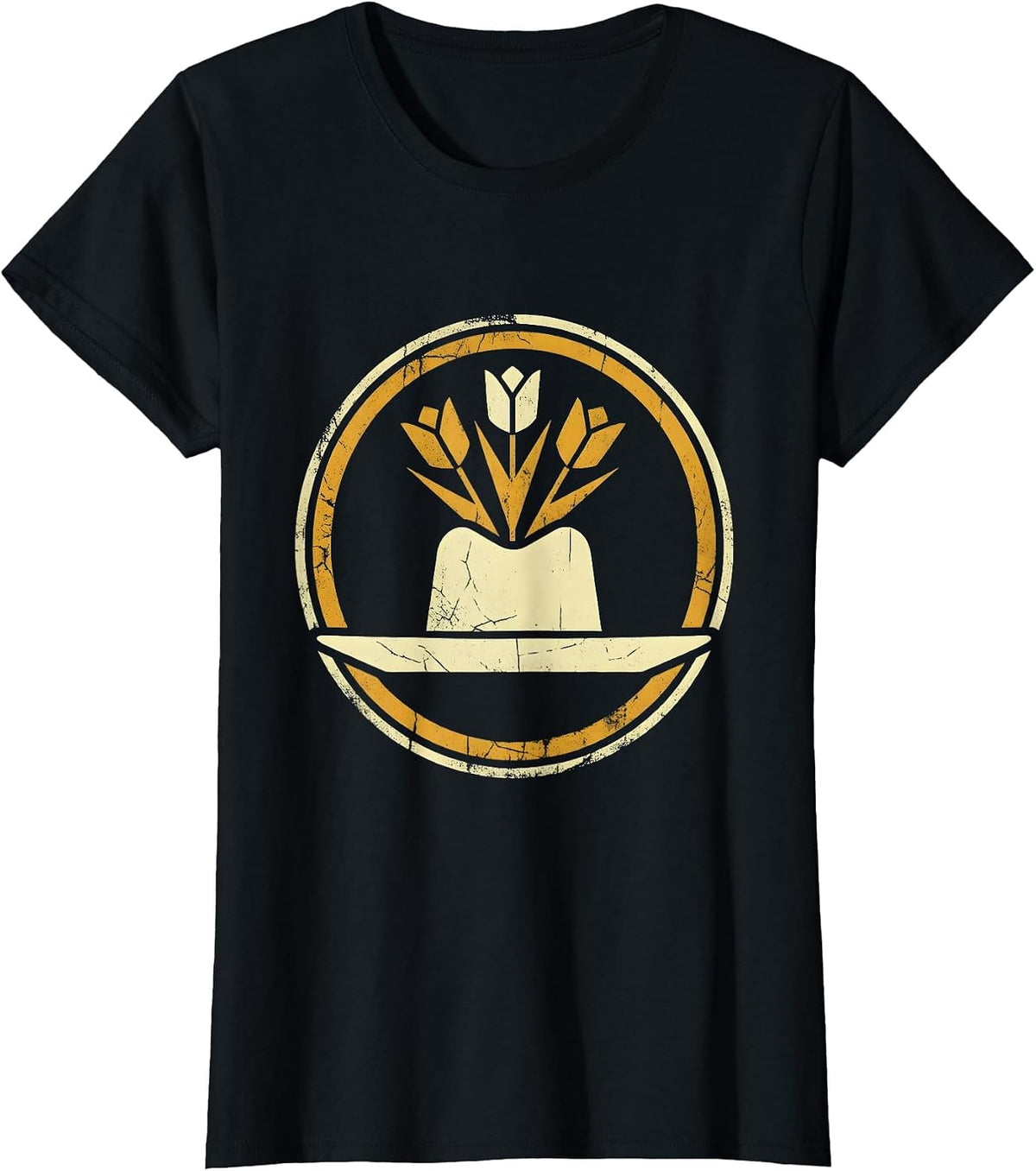 Cowgirl Hat Wildflowers Western Boho Floral Design T-Shirt - Black