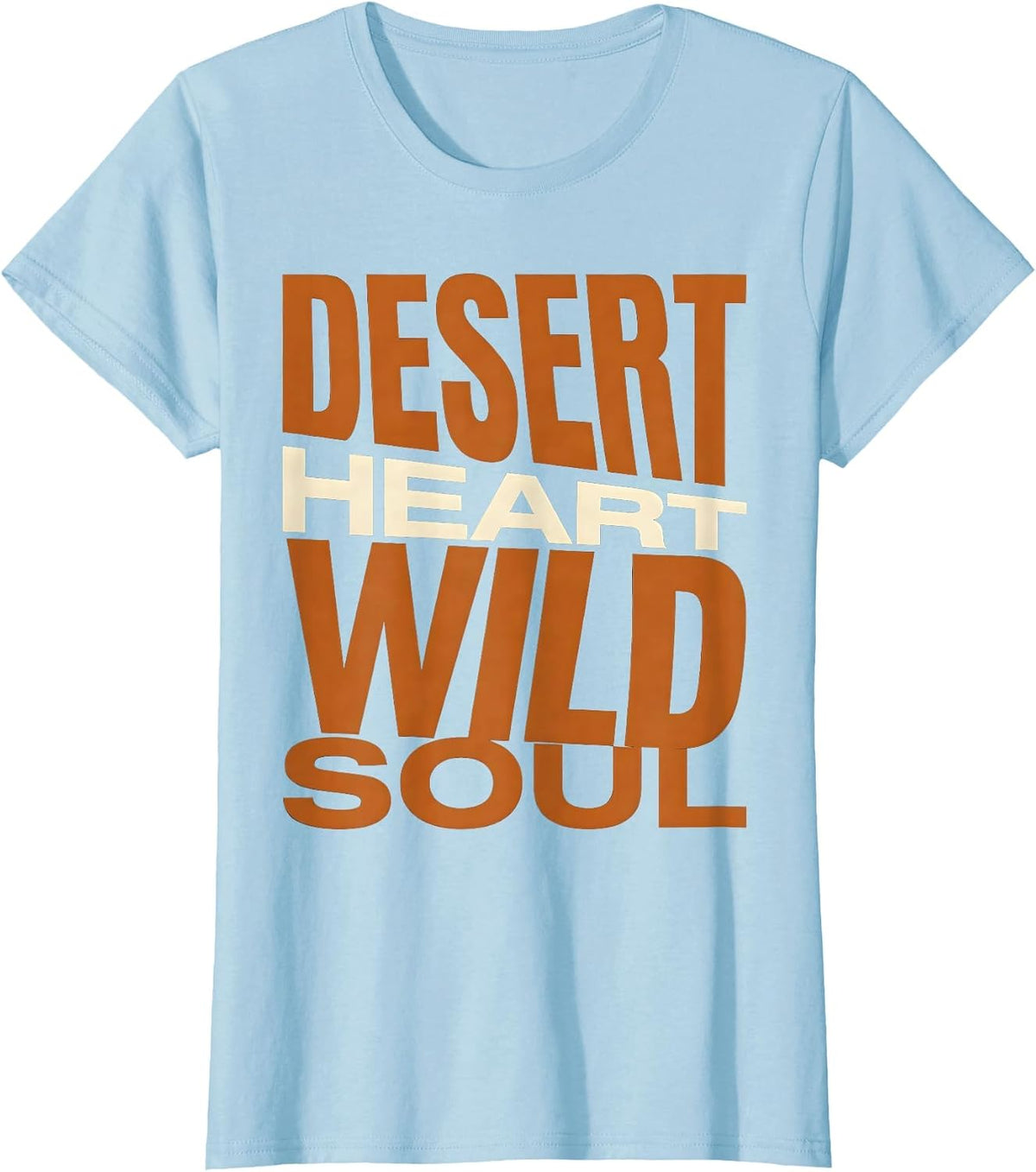 Women's Desert Heart Wild Soul Western Graphic Design T-Shirt - Baby Blue