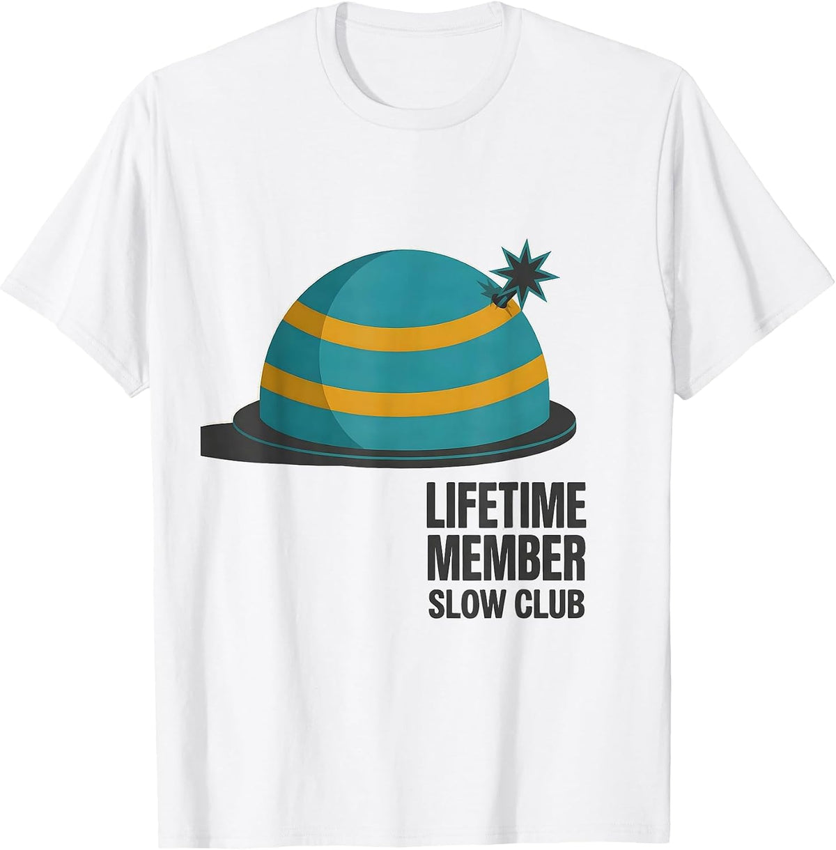 Men's Lifetime Member Slow Club Midcentury Modern Turtle Lover T-Shirt - White