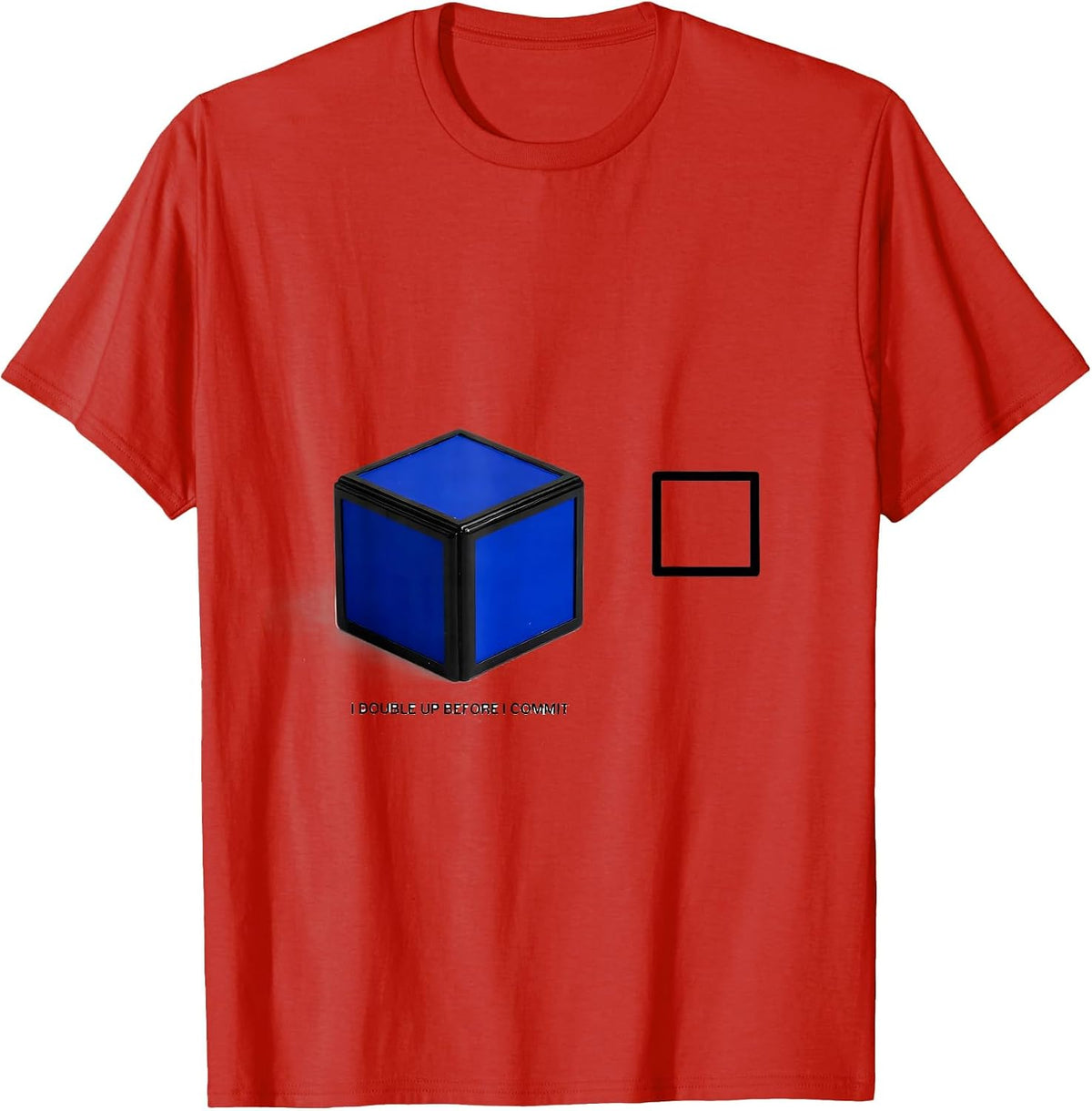 Men's I Double Up Before I Commit Funny Phonics Reading Teacher T-Shirt - Red