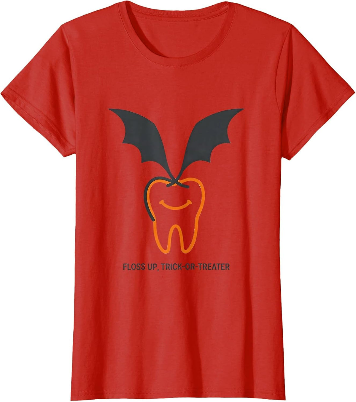 Floss Up, Trick-or-Treater Funny Dentist Halloween Costume T-Shirt - Red