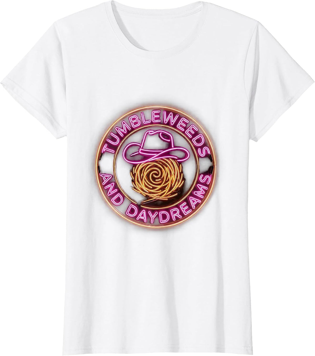 Tumbleweeds and Daydreams Girls Western Design T-Shirt - White