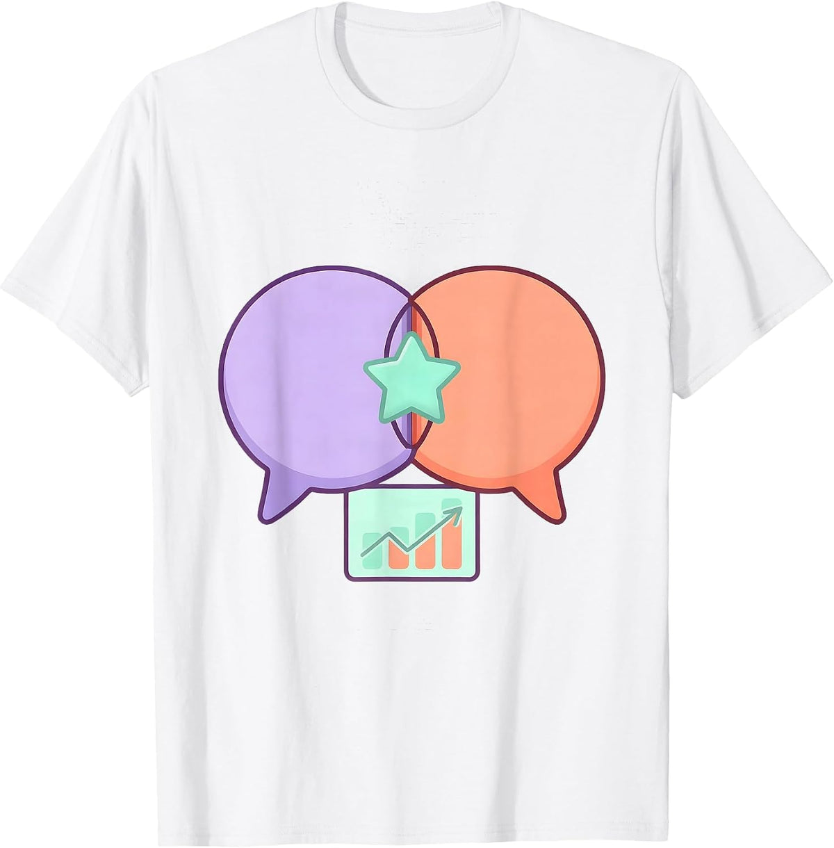 Men's Rounded Speech Bubbles ABA RBT Therapist Team Pride T-Shirt - White