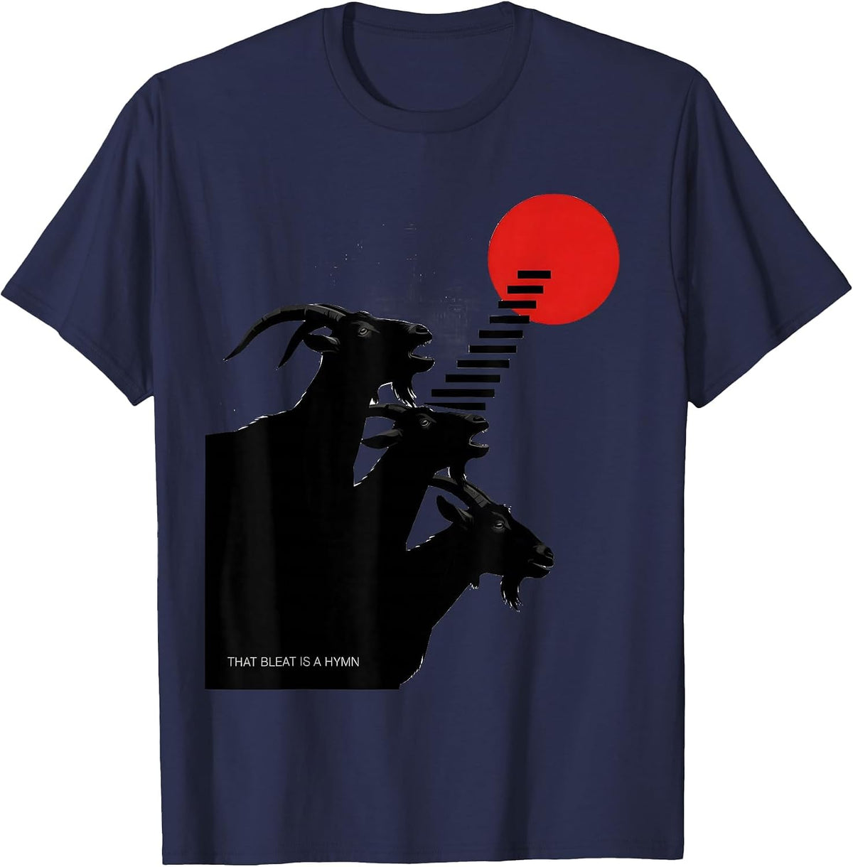 Men's That Bleat Is A Hymn Funny Goat Meme Parody Novelty T-Shirt - Navy Blue