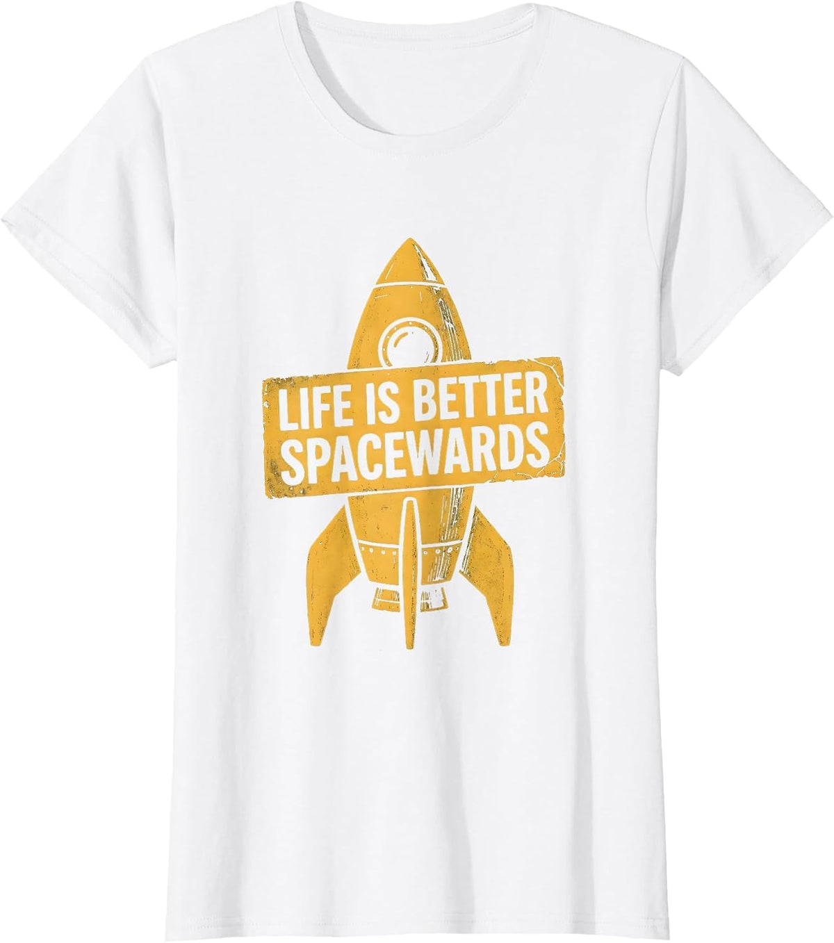 Life Is Better Spacewards Cosmic Explorer Design T-Shirt - White