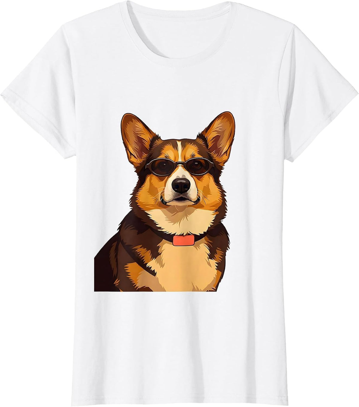 Women's Pembroke Welsh Corgi Sunglasses Dog Lover Humor T-Shirt - White