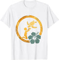 Men's Hawaiian Boy Releasing Sea Turtle Ocean Graphic T-Shirt - White